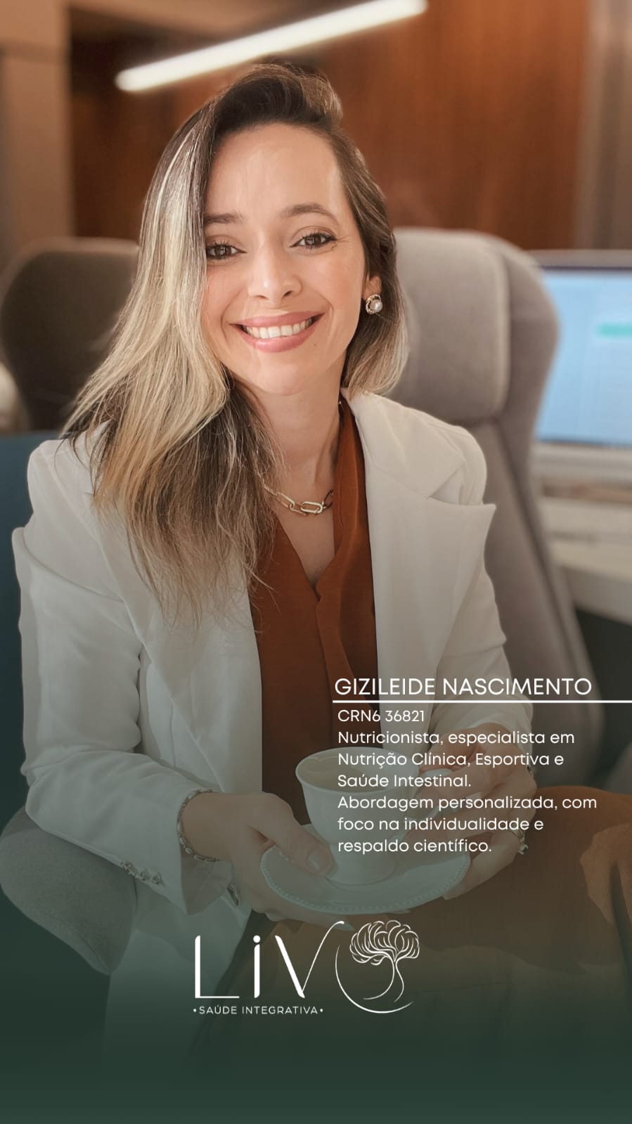 Gizileide Nascimento — Nutricionista na LIV Saúde Integrativa